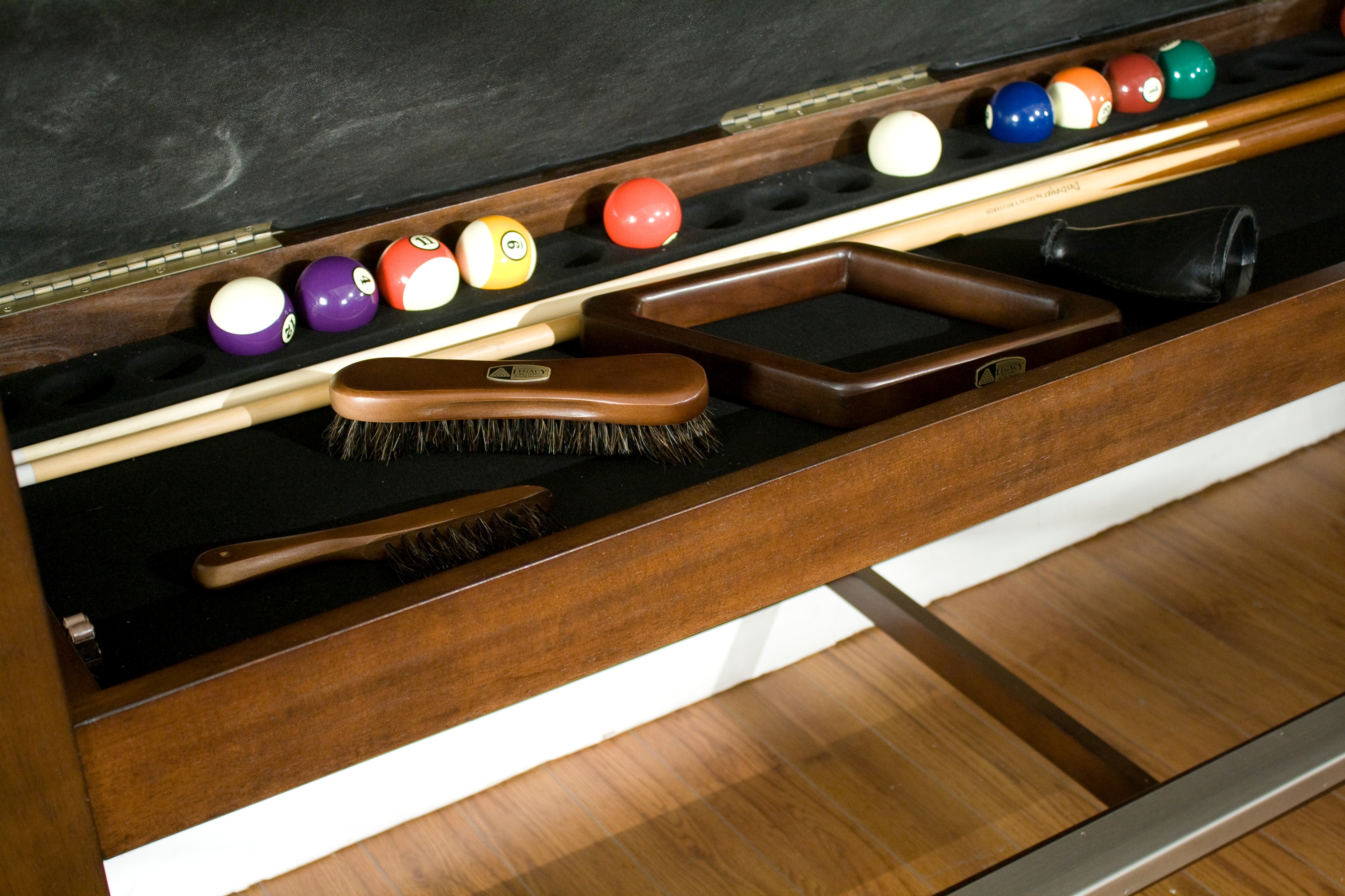 Legacy Billiards Bar and Game Room Storage Bench Classic Backed Storage